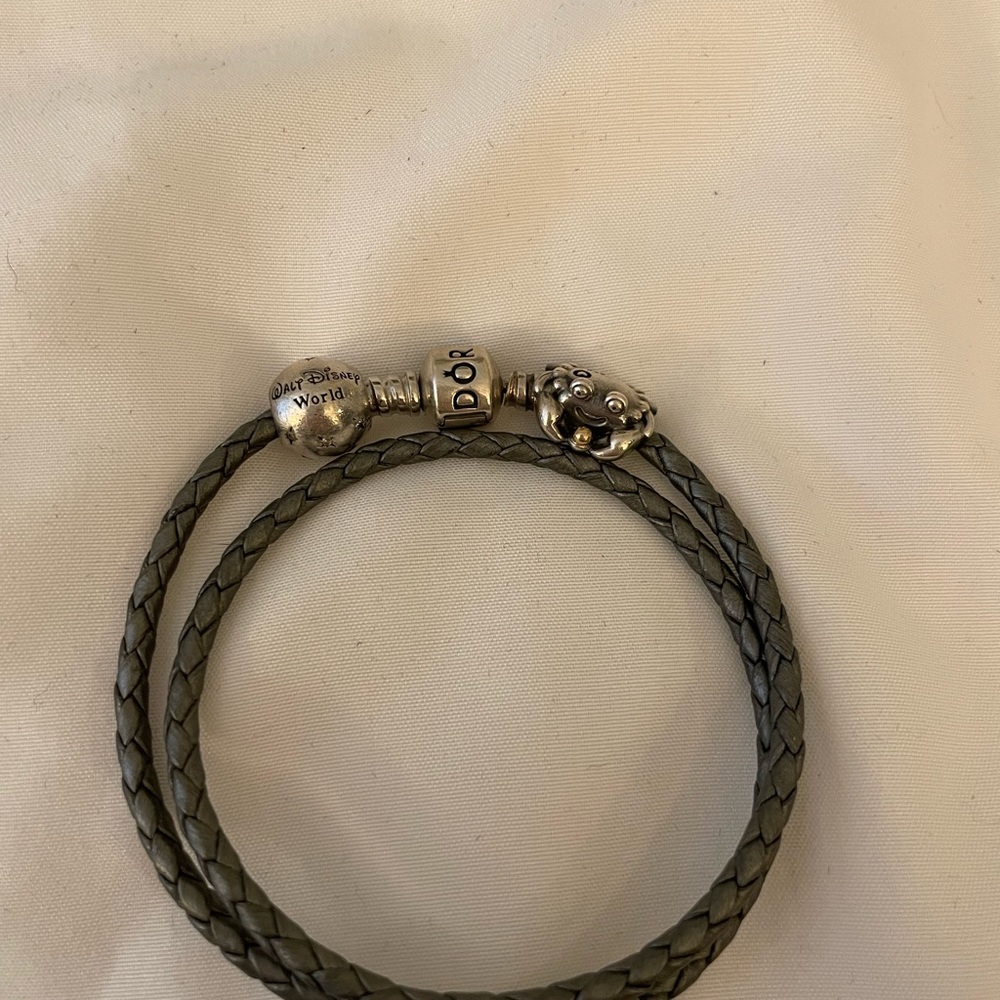 Pandora bracelet, crab charm, and Walt Disney World charm.